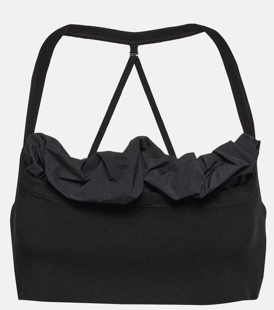 jacquemus le bandeau frivolli ruffled bra top