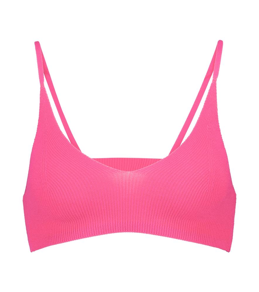 jacquemus le bandeau valensole knit bralette