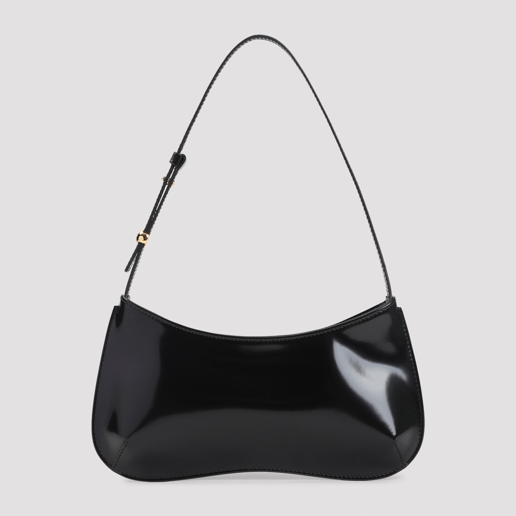 jacquemus le bisou handbag black calf leather bag - women