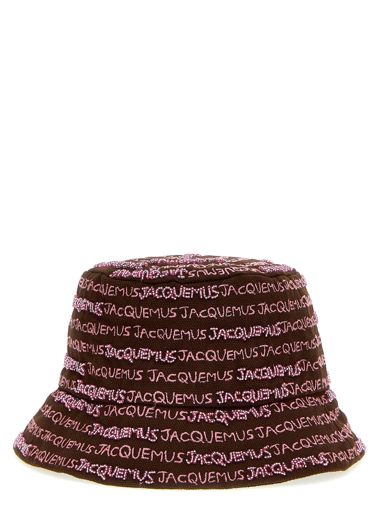 jacquemus le bob bordado bucket hat