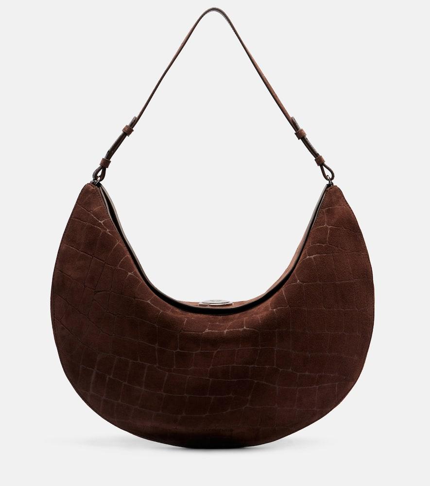 jacquemus le calisso medium suede shoulder bag