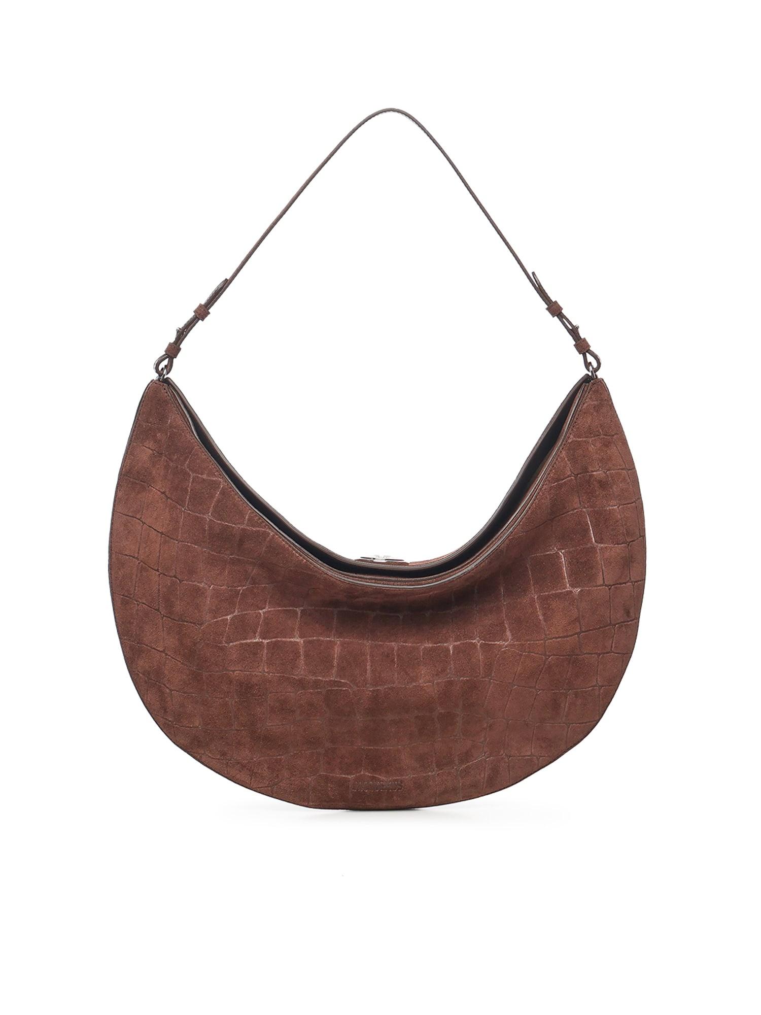 jacquemus le calisso rond suede shoulder bag