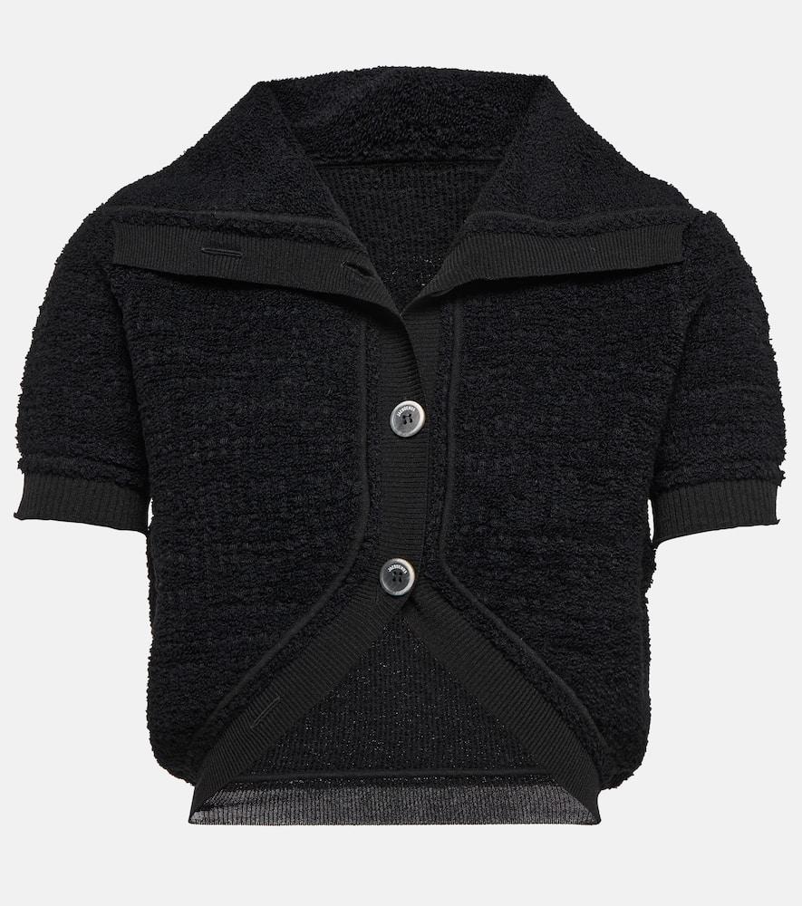 jacquemus le cardigan campana knit crop top