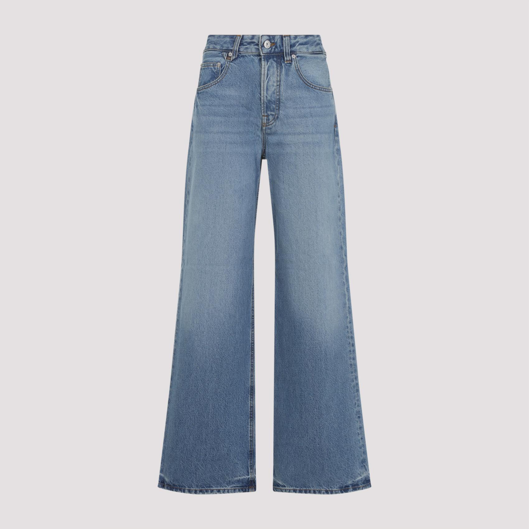 jacquemus le de-nimes large jeans blue polyester cotton - women