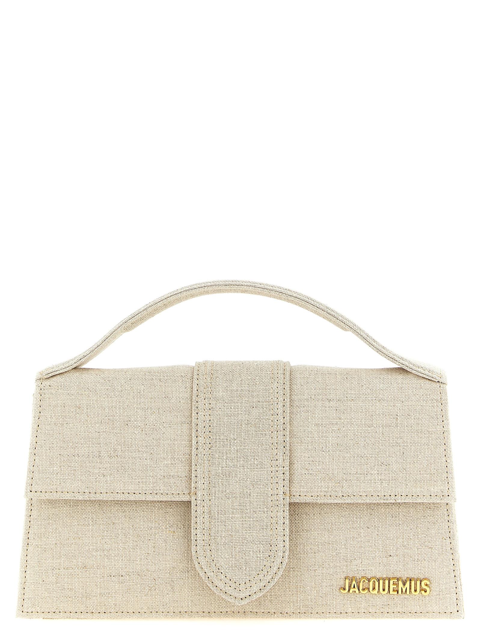 jacquemus le grand bambino handbag beige hand bags - women