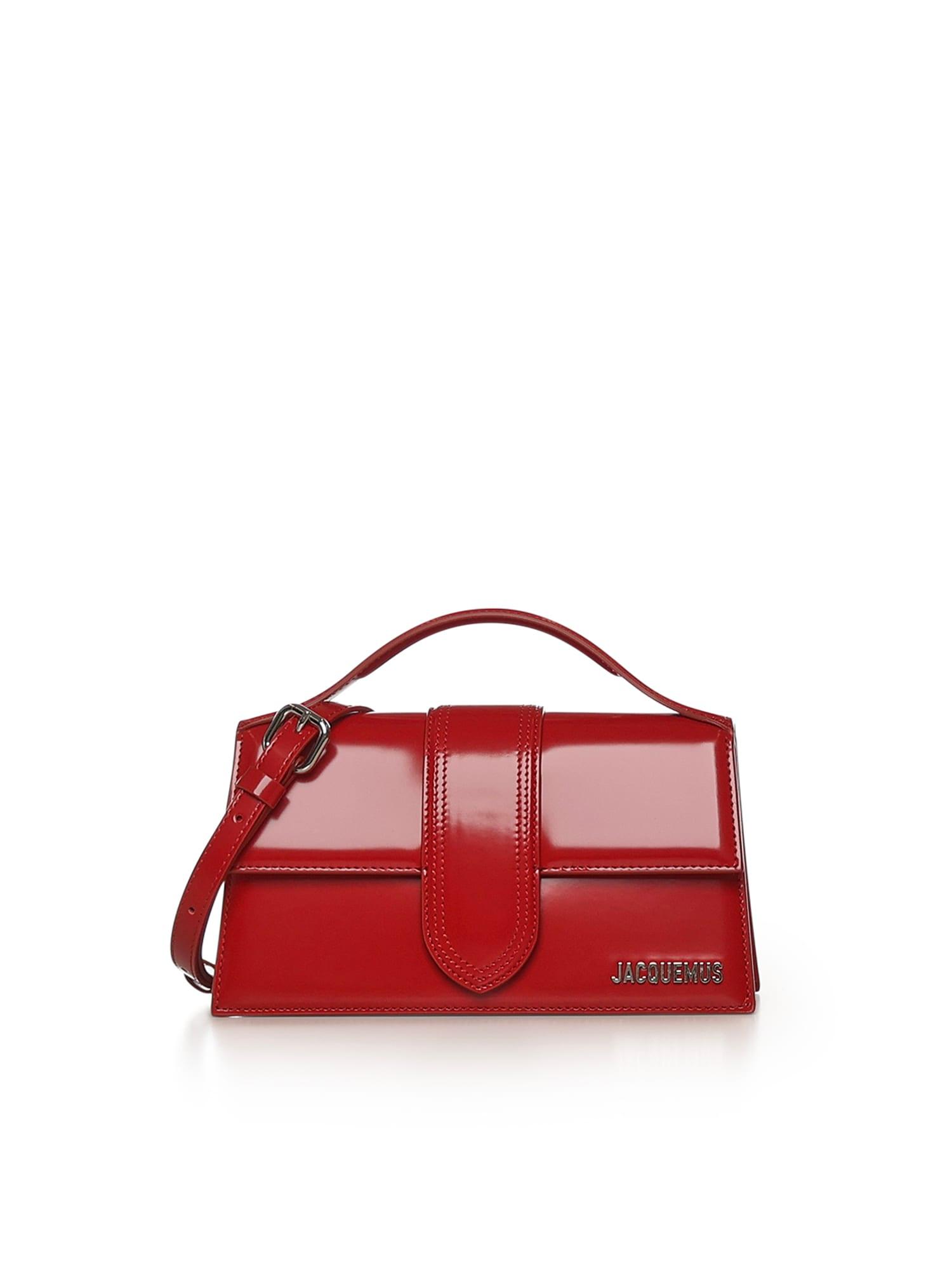 jacquemus le grand bambino patent leather bag