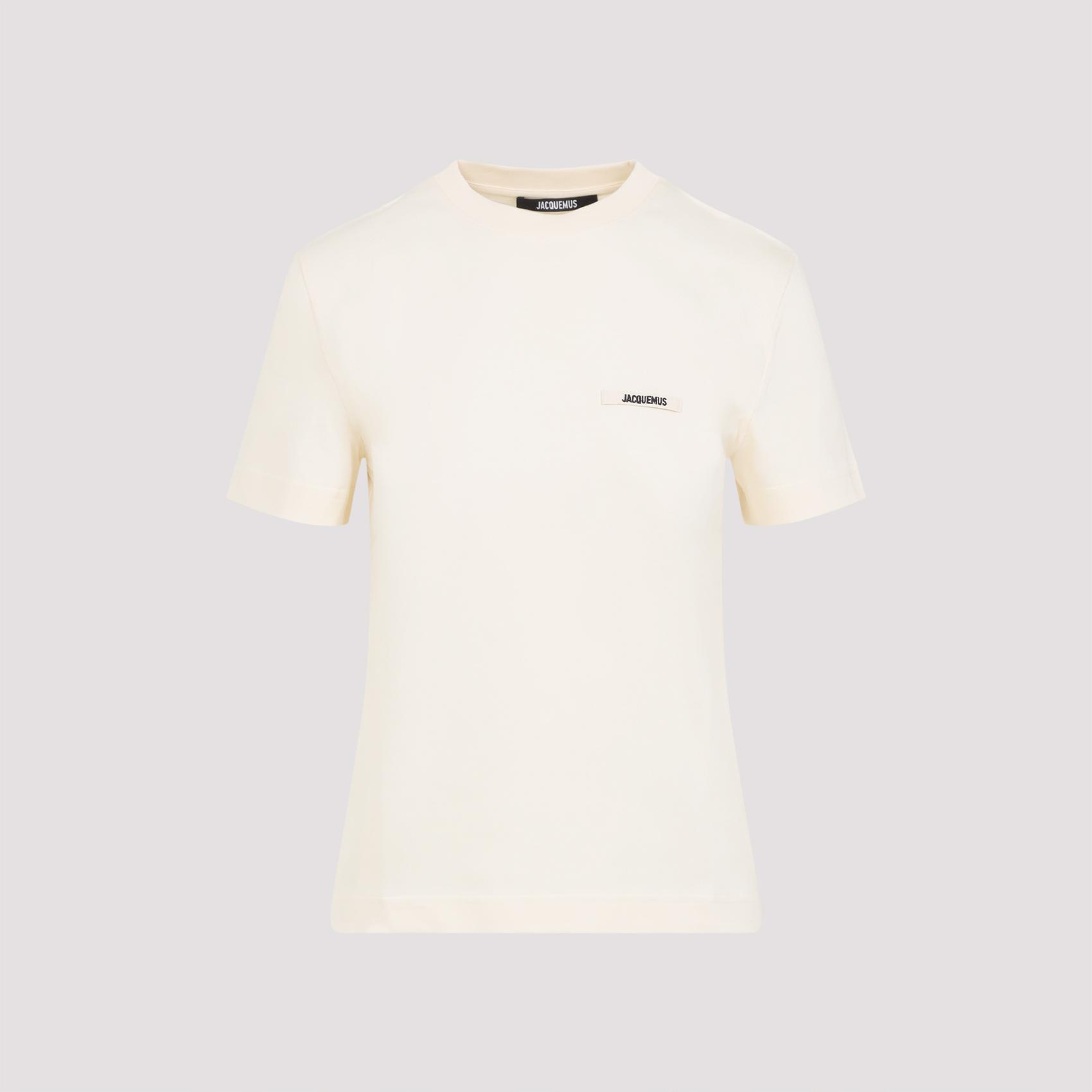 jacquemus le grosgrain t-shirt nude & neutrals cotton tshirt - women
