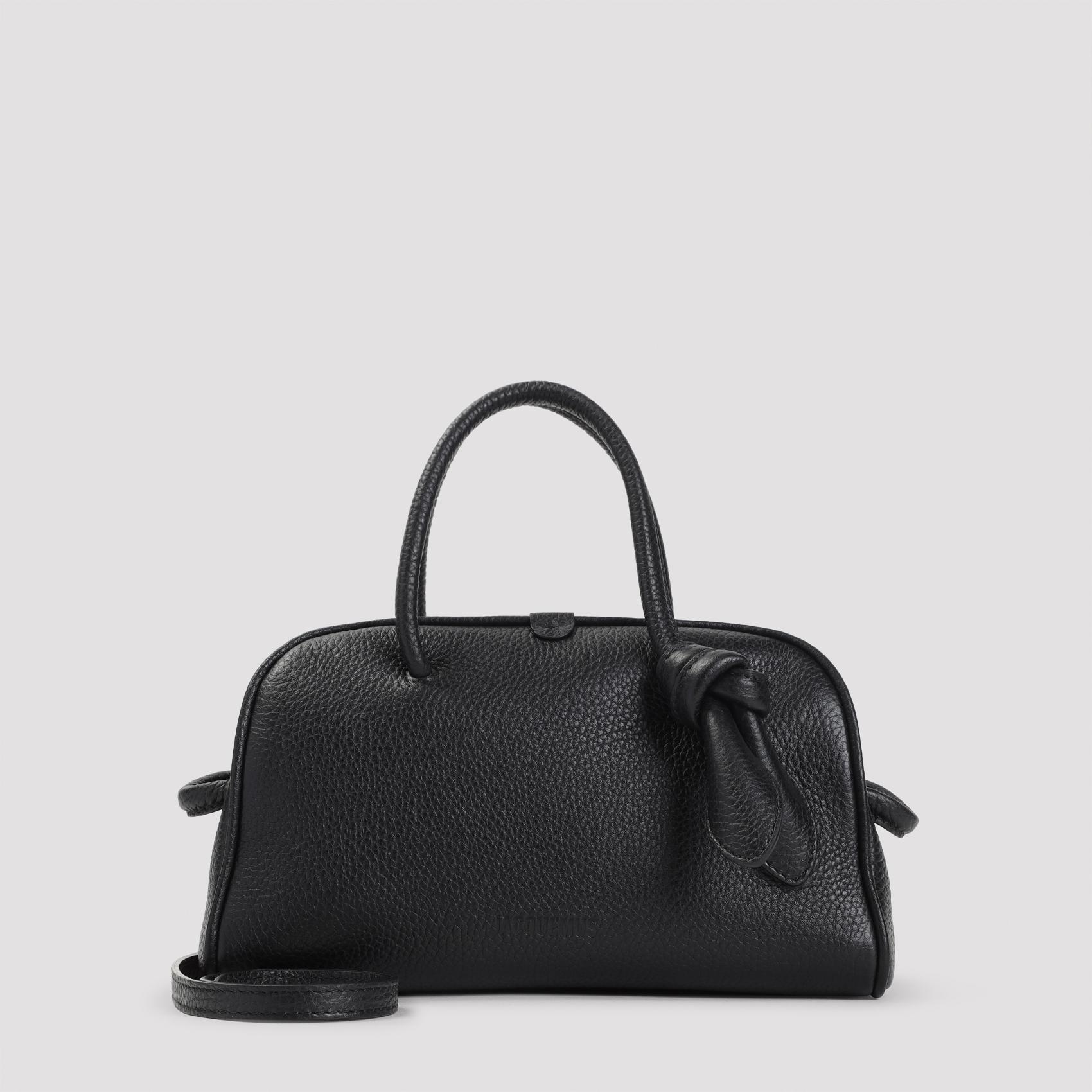 jacquemus le petit turismo handbag black calf leather bag - women