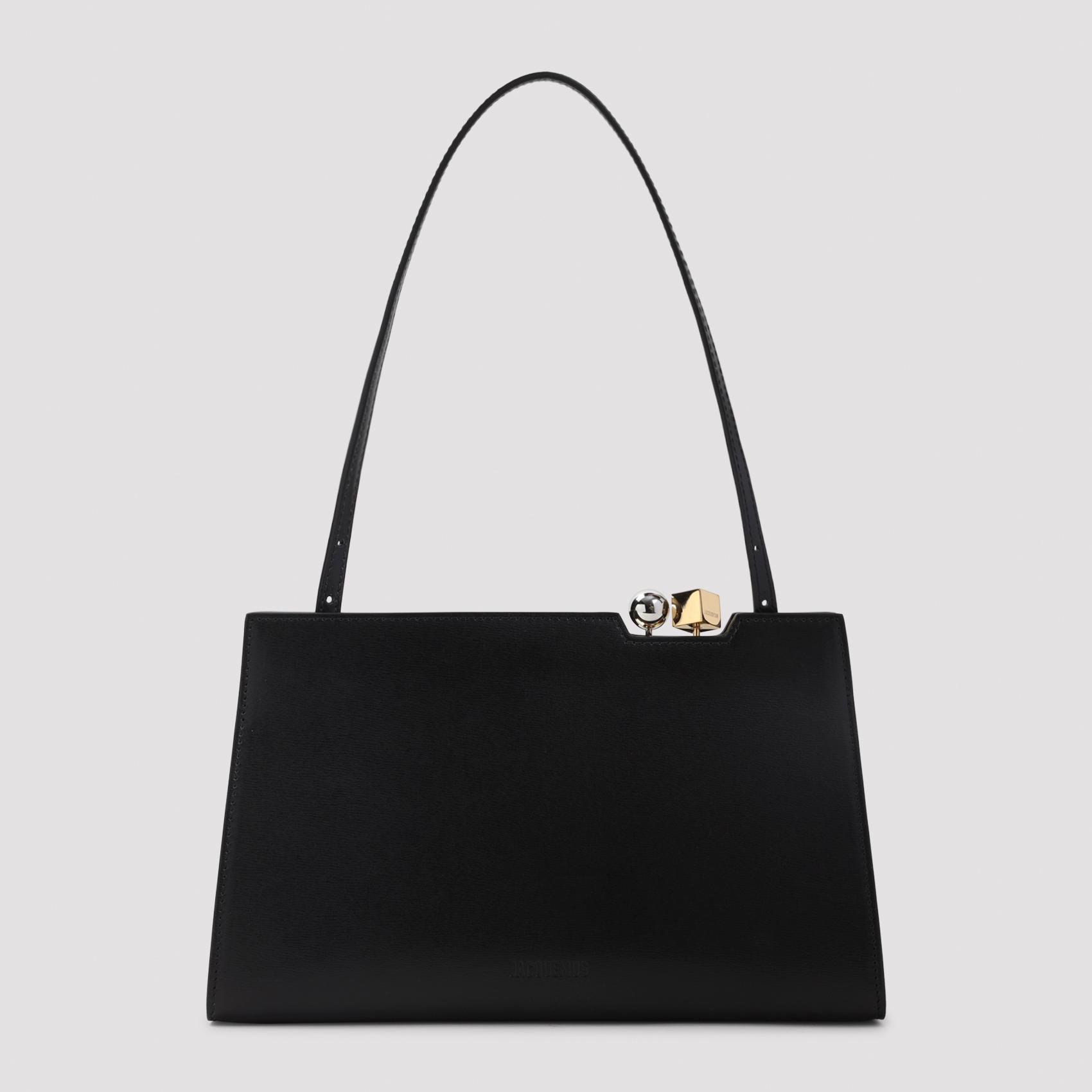 jacquemus le salon handbag black cow leather bag - women