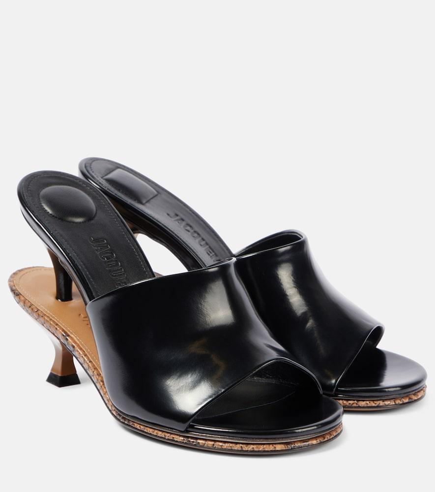 jacquemus les doubles patent leather mules