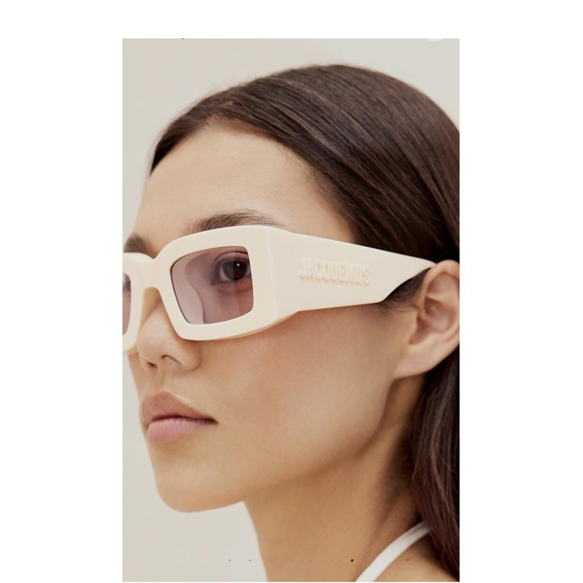 jacquemus les lunettes tupi beige acetate occhiali sole - women