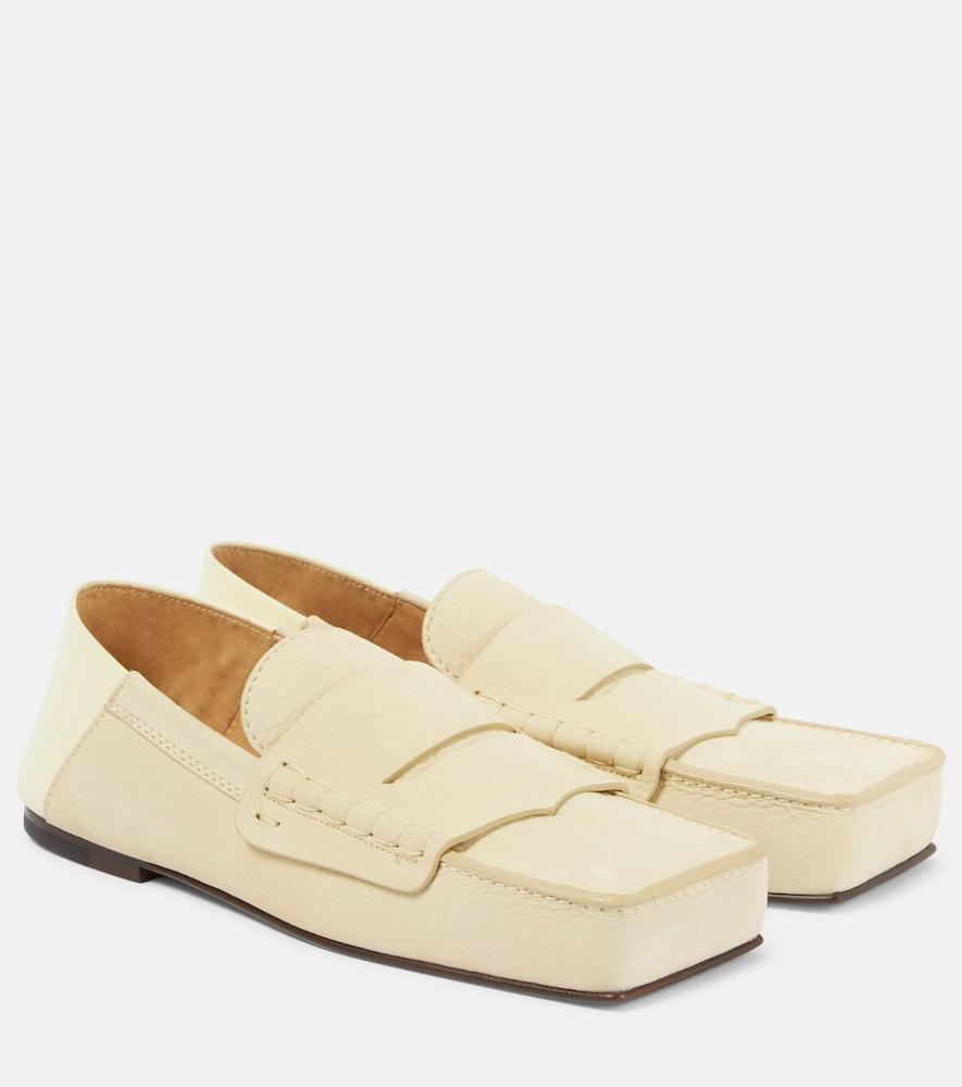 jacquemus les mocassins carré leather loafers