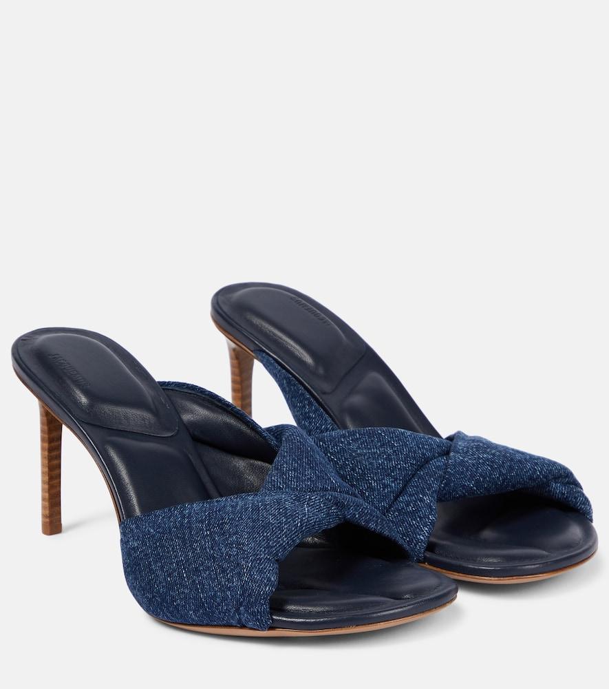 jacquemus les mules bagnu denim mules