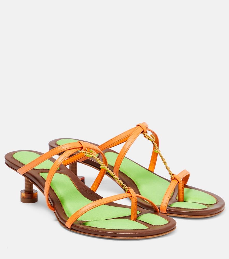 jacquemus les sandales basses pralu leather sandals