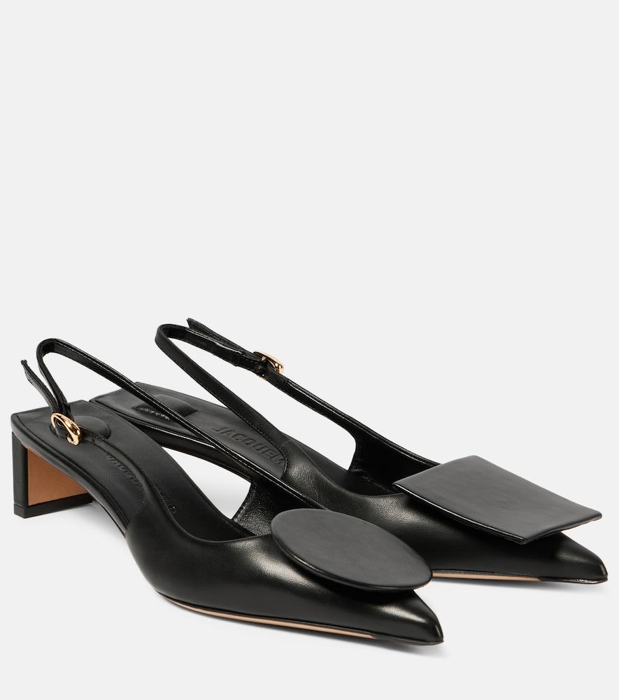 jacquemus les slingbacks duelo leather pumps