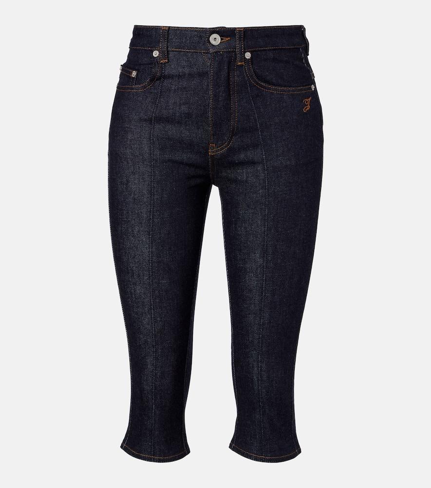 jacquemus logo capri jeans