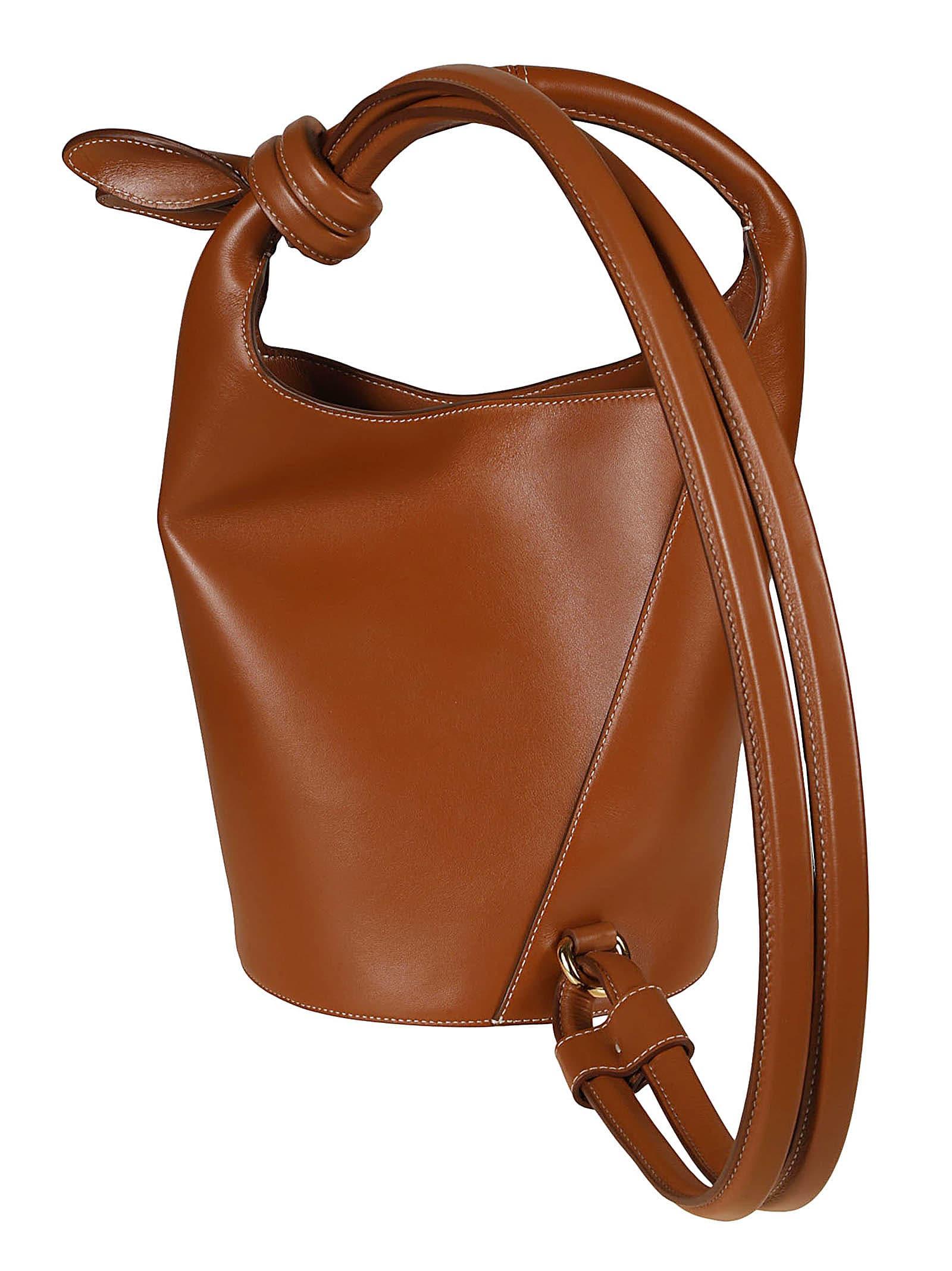 jacquemus logo plaque knot-detailed top handle bag