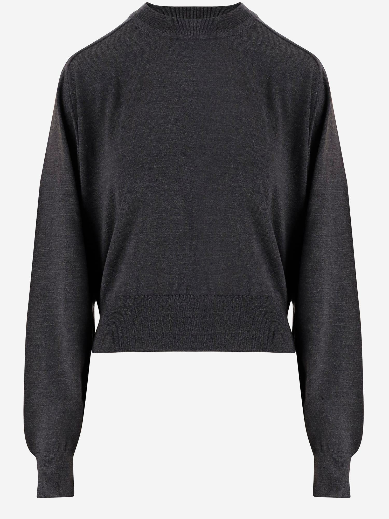 jacquemus merino wool sweater with logo embroidery