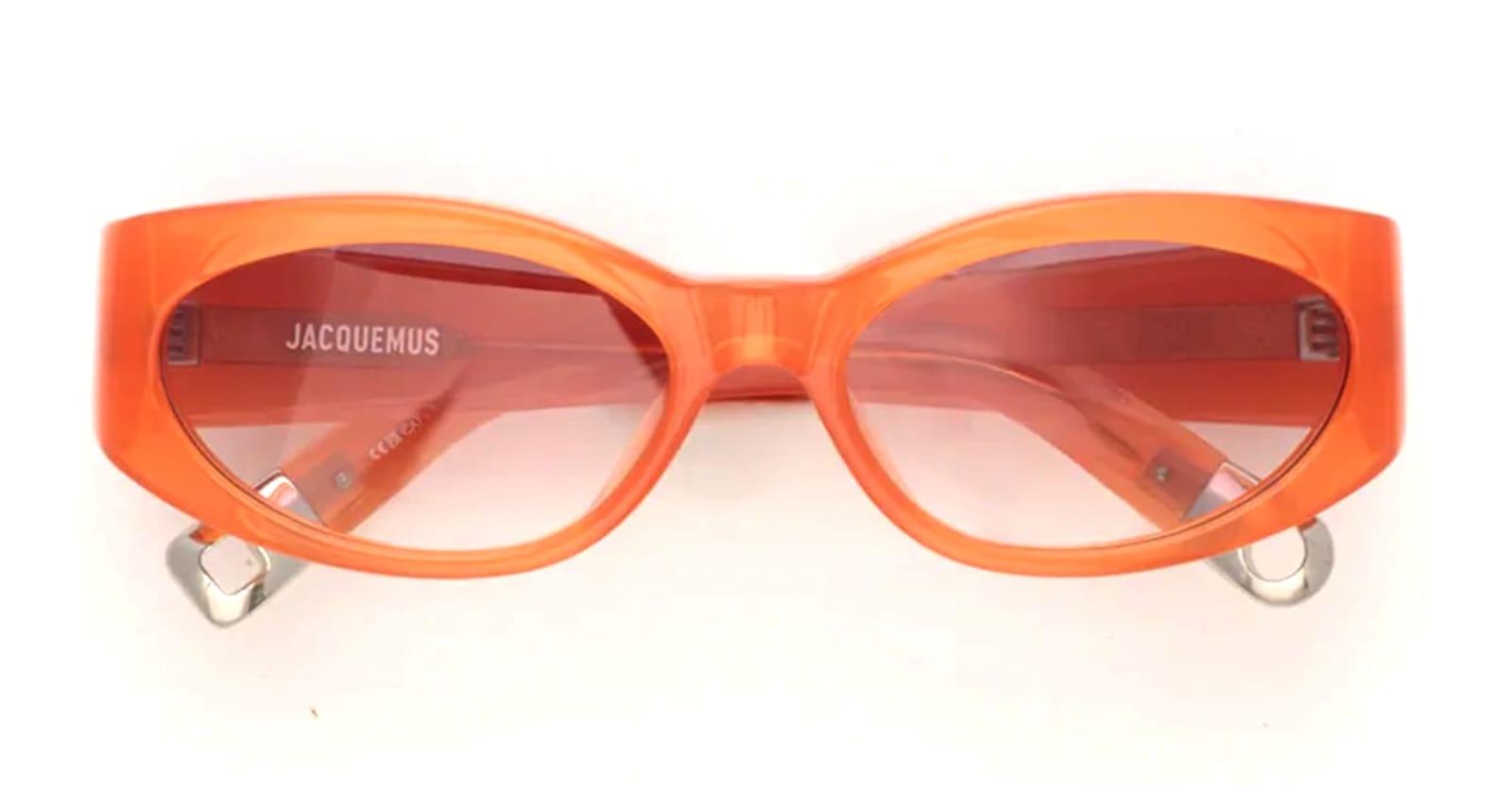 jacquemus ovalo - amber / rose lens sunglasses