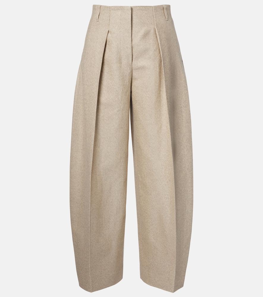 jacquemus ovalo cotton and linen barrel