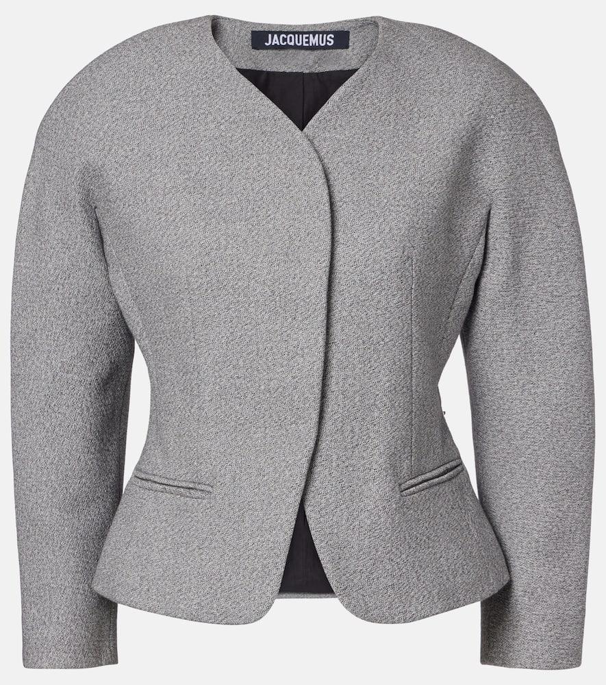 jacquemus ovalo cotton and wool jacket