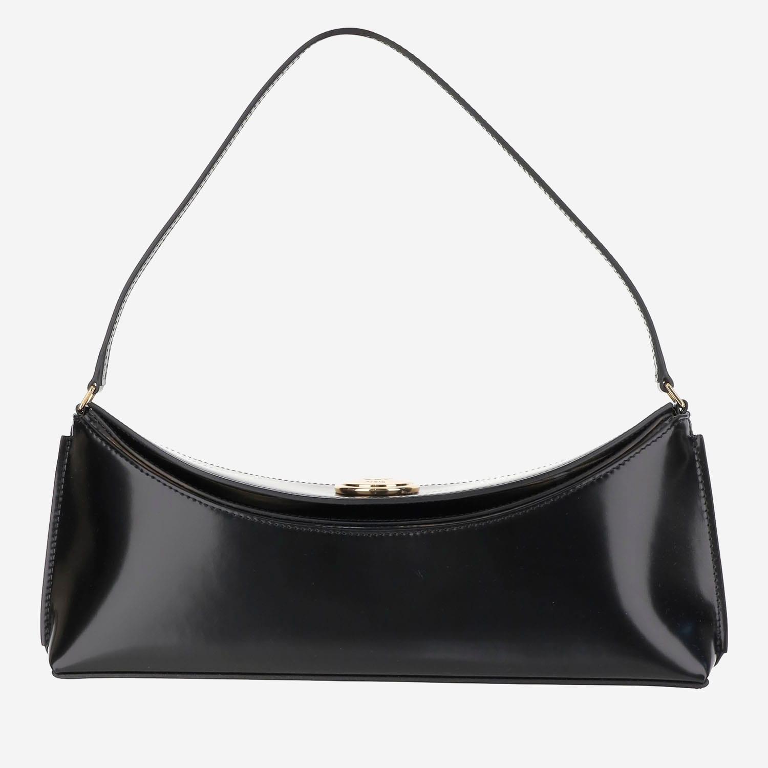 jacquemus ovalo leather clutch bag