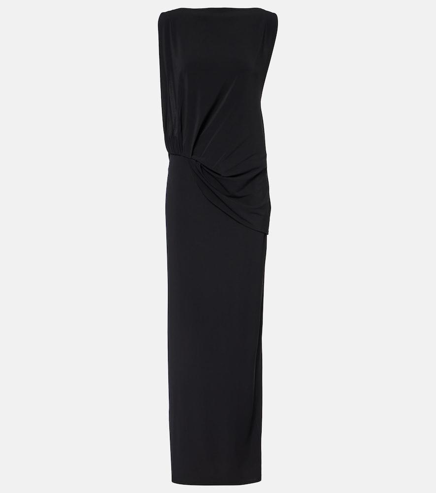 jacquemus peplo draped jersey maxi dress