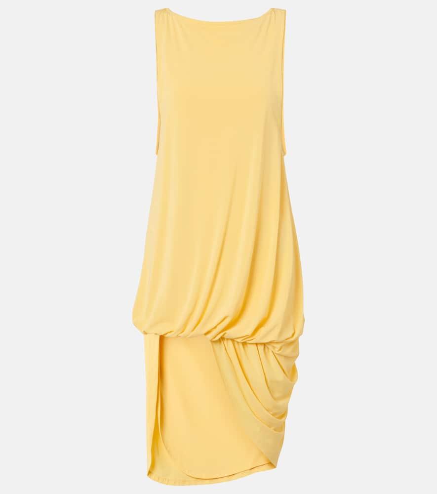 jacquemus peplo draped jersey minidress