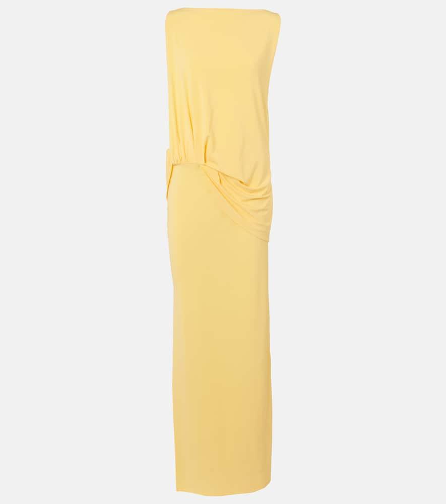 jacquemus peplo jersey maxi dress