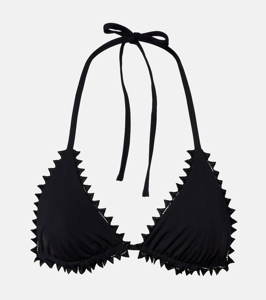 jacquemus picot embroidered bikini top