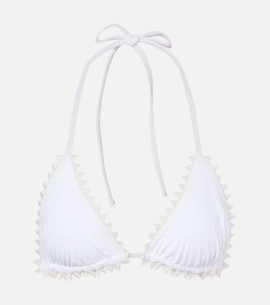 jacquemus picot embroidered bikini top