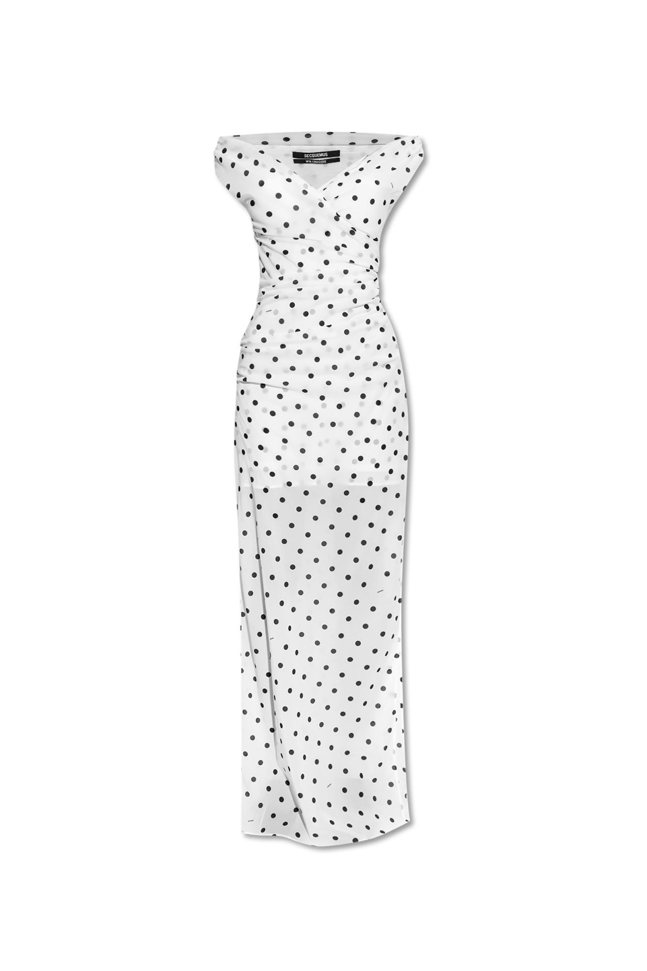 jacquemus polka dot patterned dress
