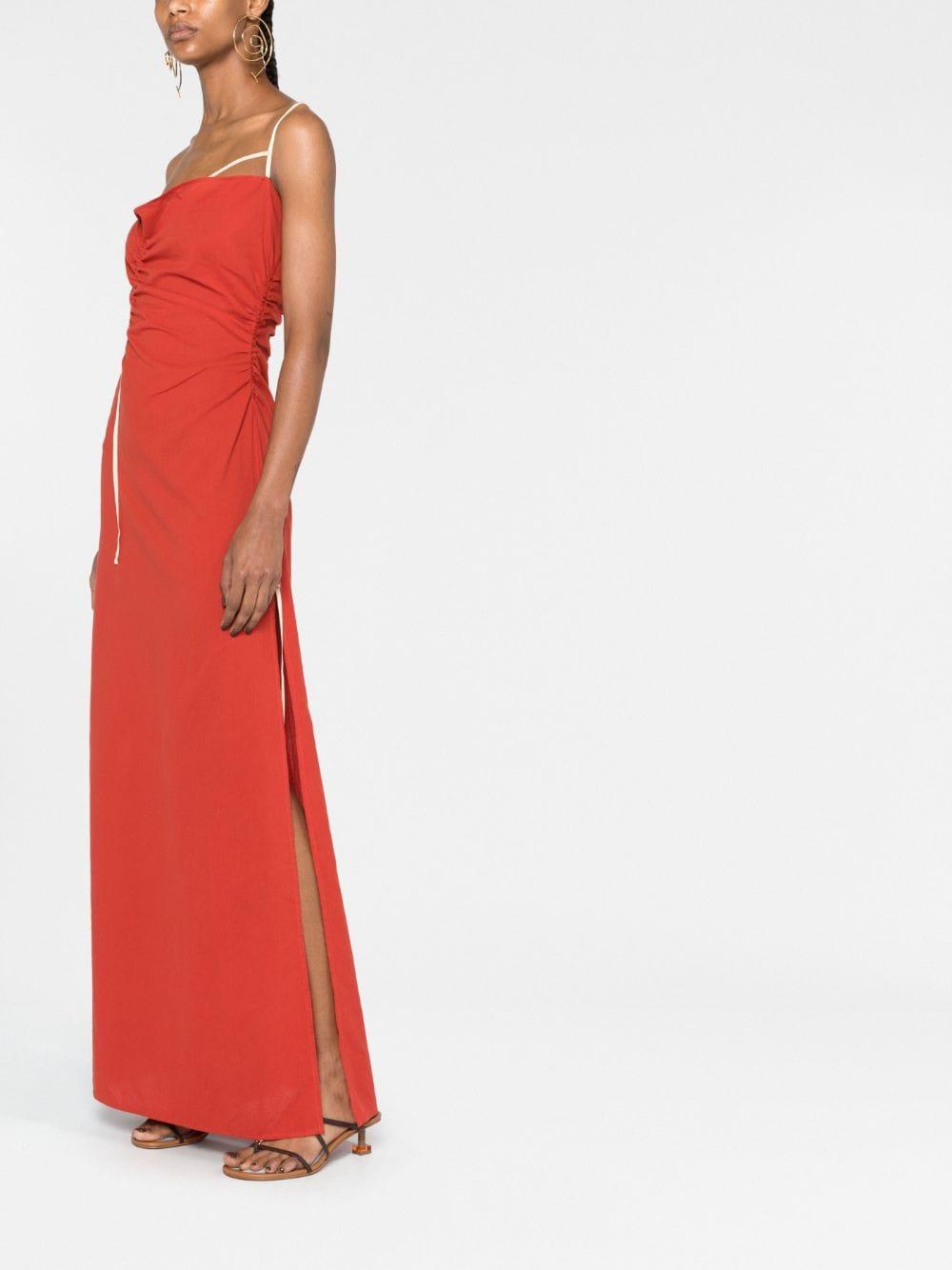 jacquemus resort dresses red cotton - women