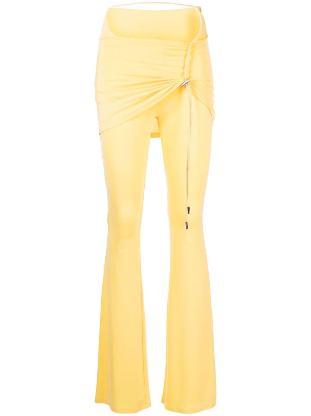 jacquemus resort trousers yellow cupro - women