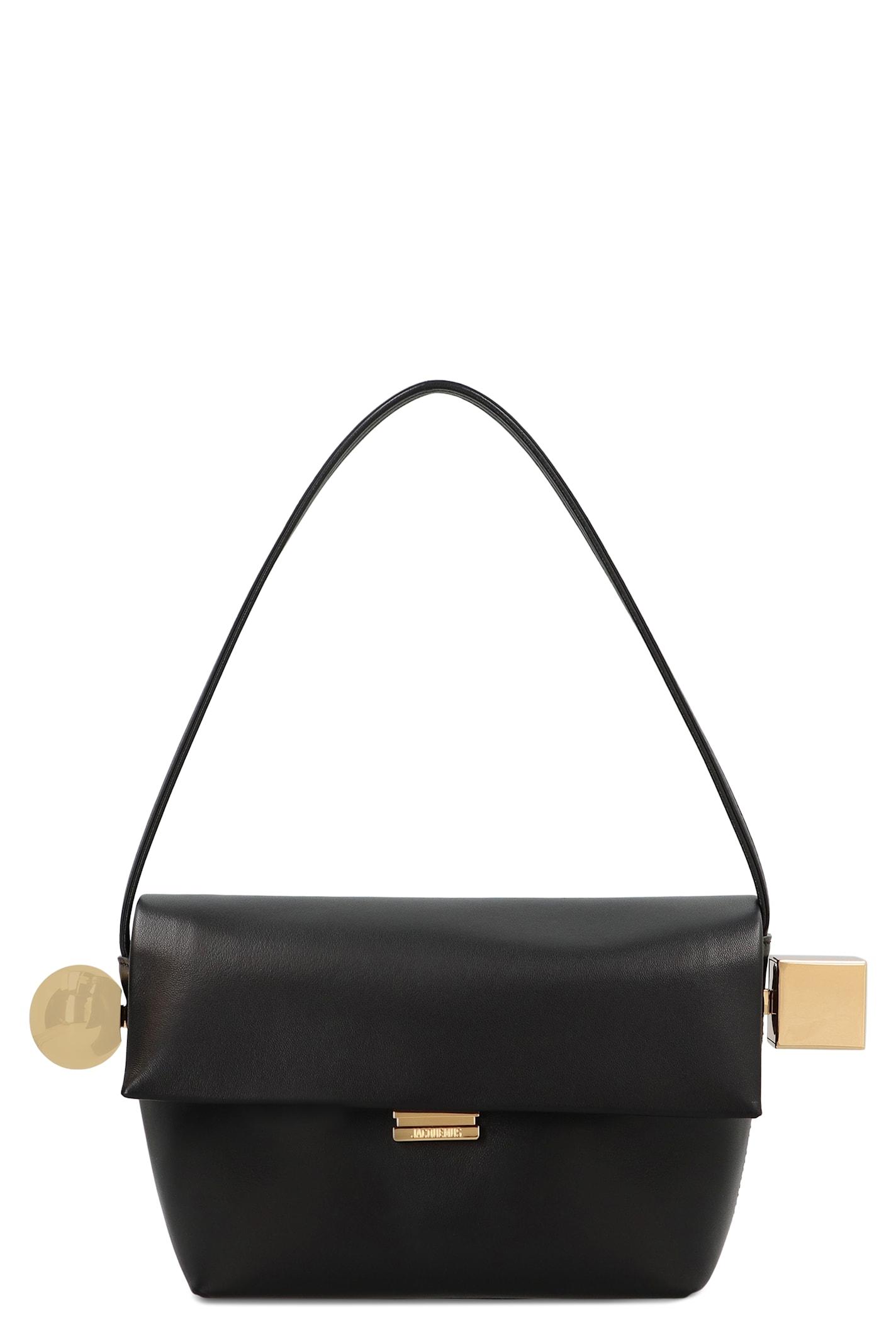 jacquemus rond carré leather crossbody bag