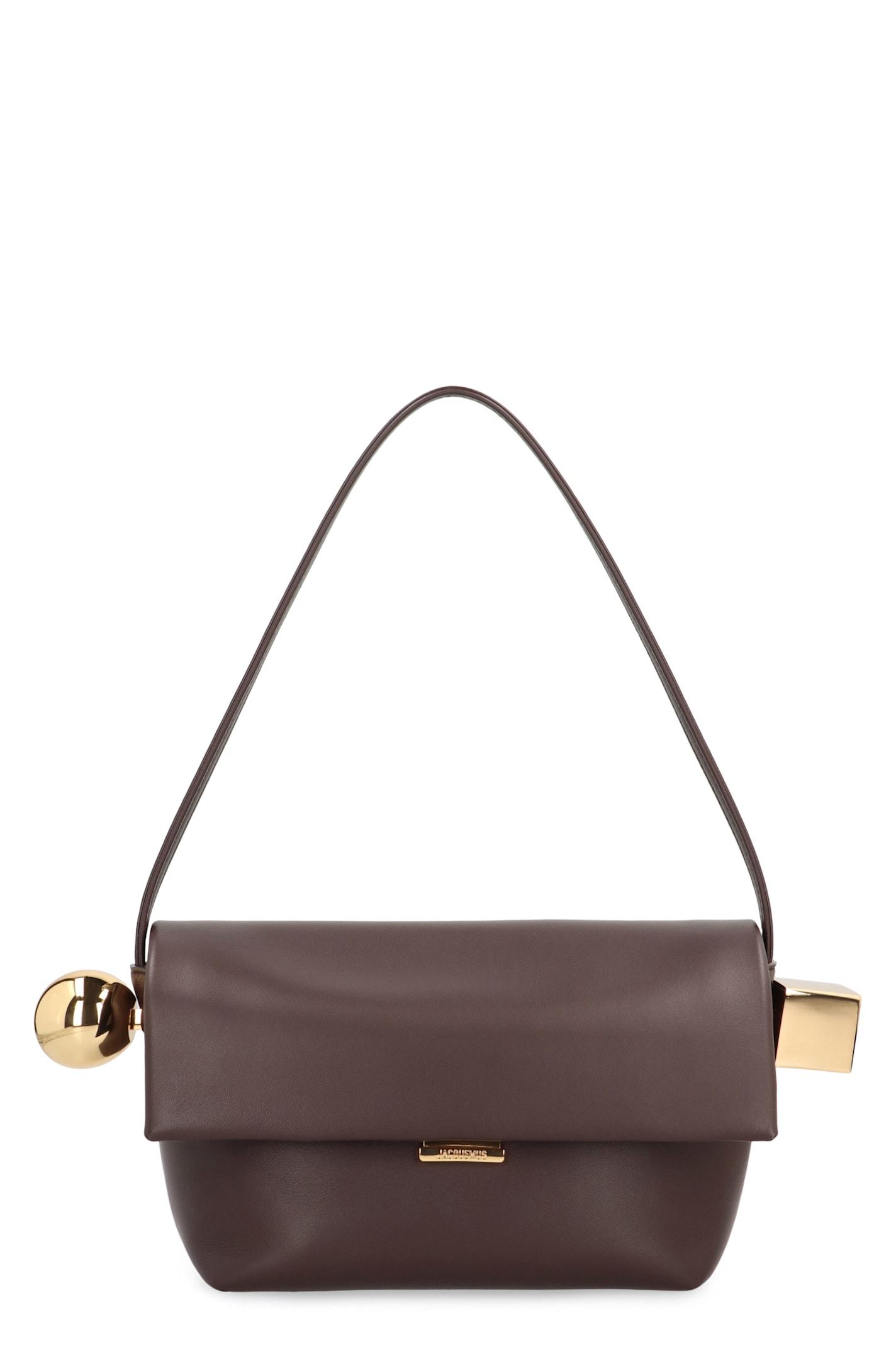 jacquemus rond carré leather crossbody bag
