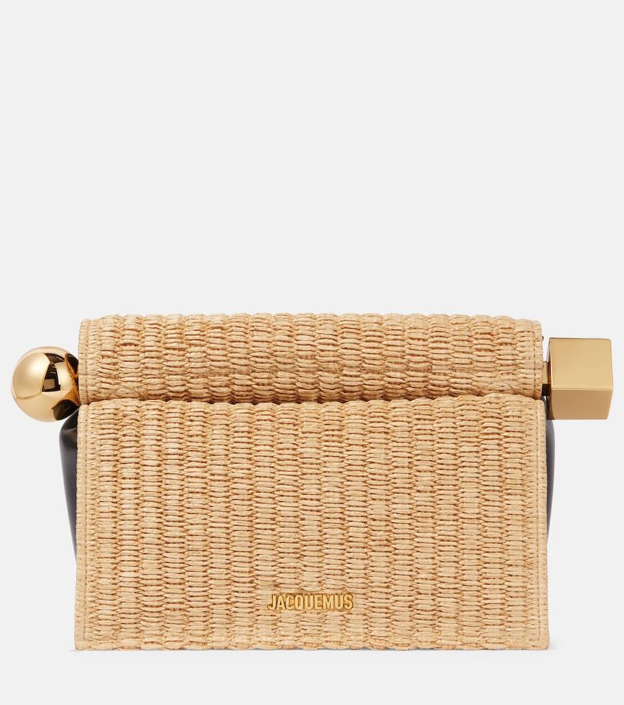 jacquemus rond carré woven raffia