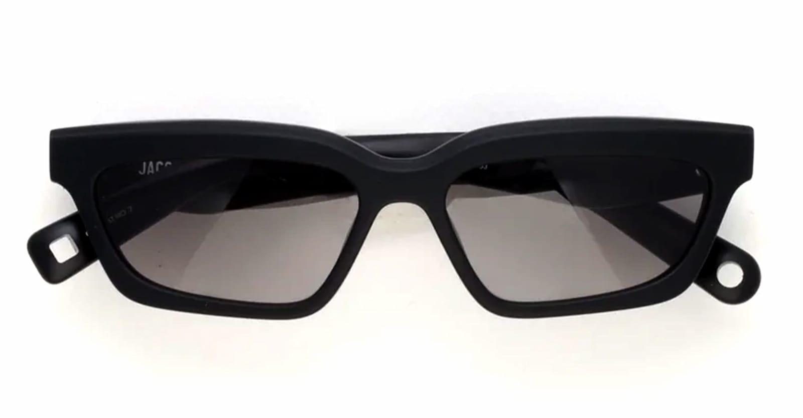 jacquemus salon - matte black / grey lens sunglasses