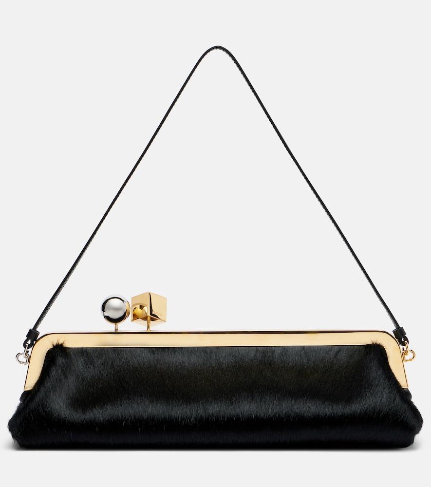 jacquemus salon calf hair shoulder bag