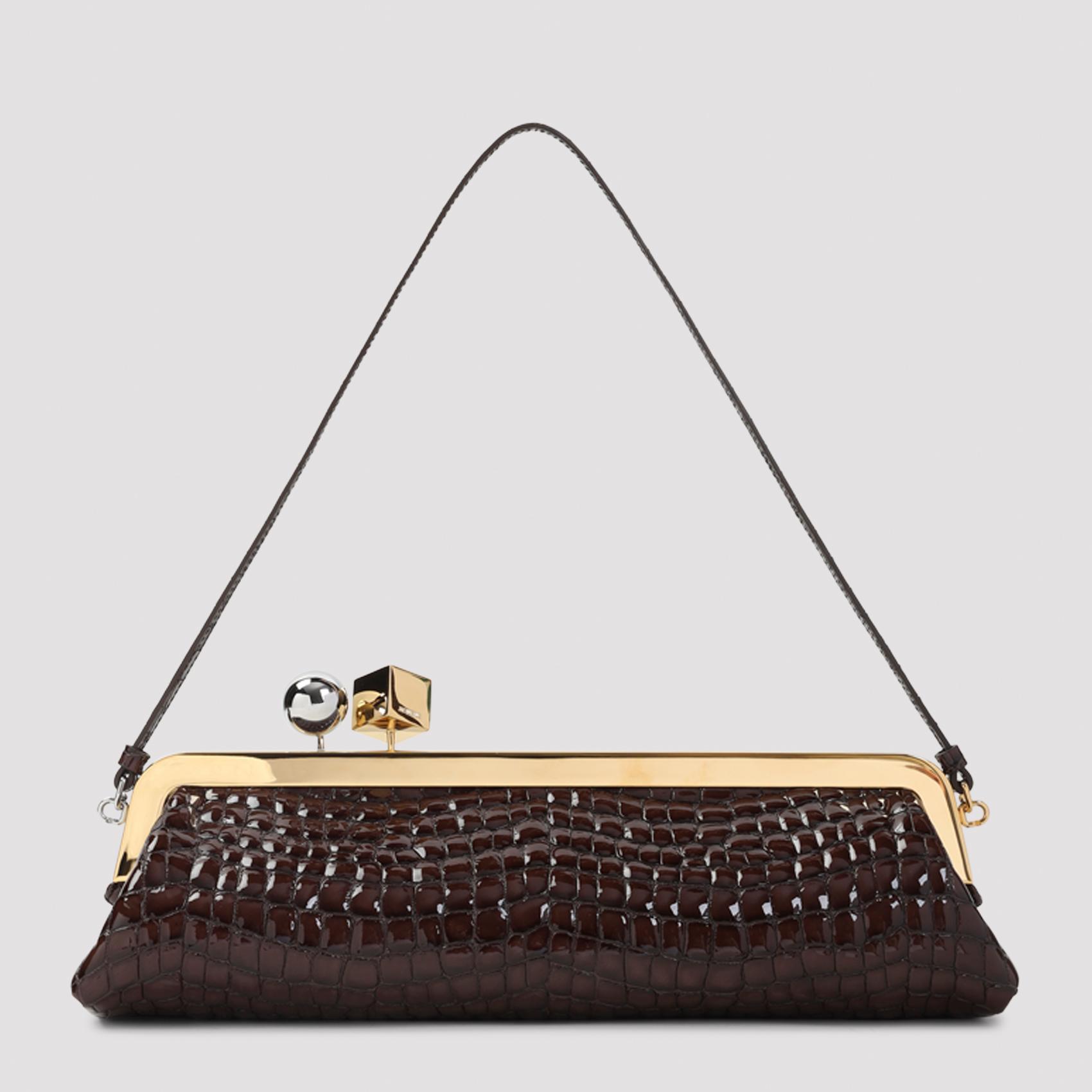 jacquemus salon handbag brown goat leather bag - women