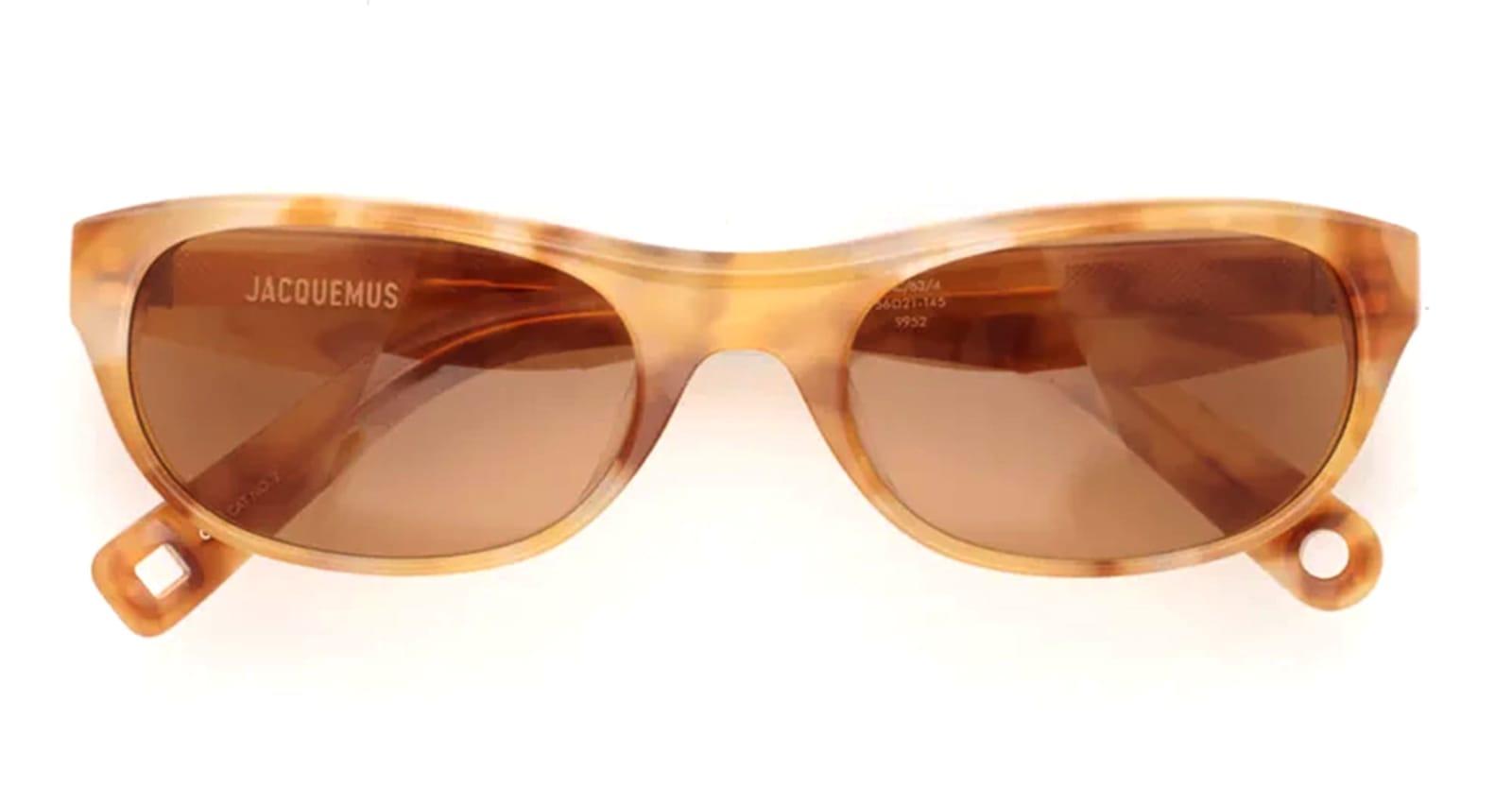 jacquemus sole - beige t-shell / tobacco lens sunglasses