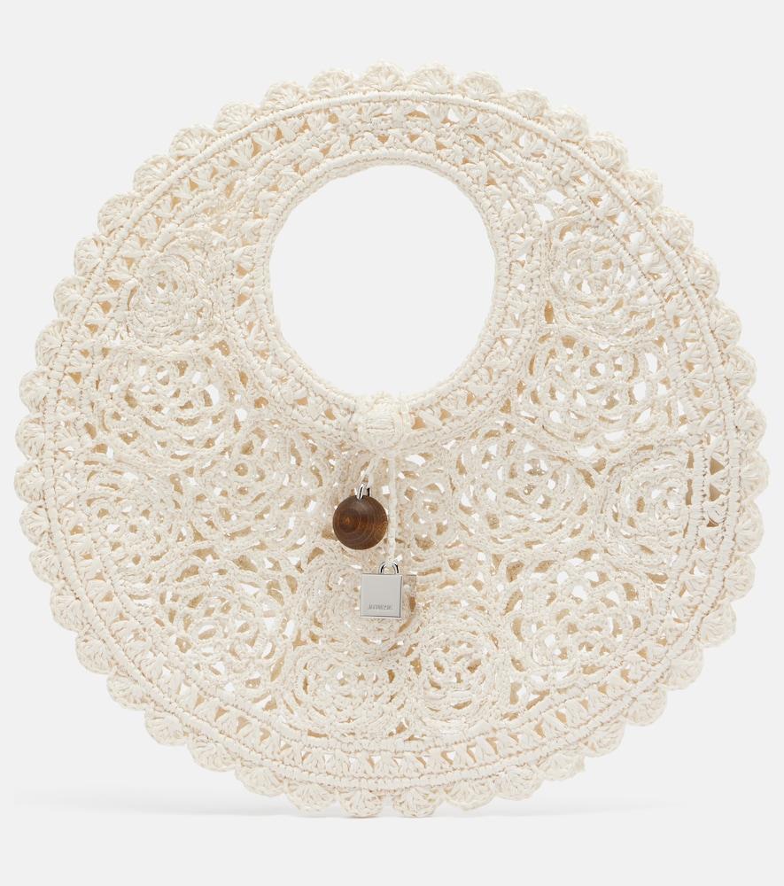 jacquemus spiaggia small crochet shoulder bag