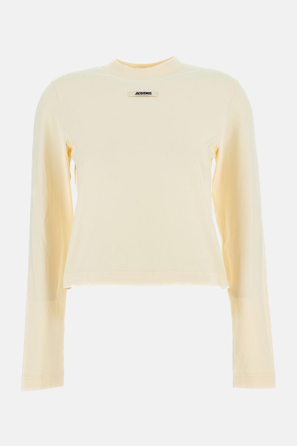 jacquemus t-shirts and polos beige co ea - women