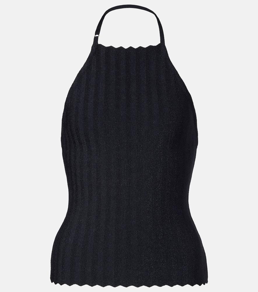 jacquemus tablier knitted halterneck top