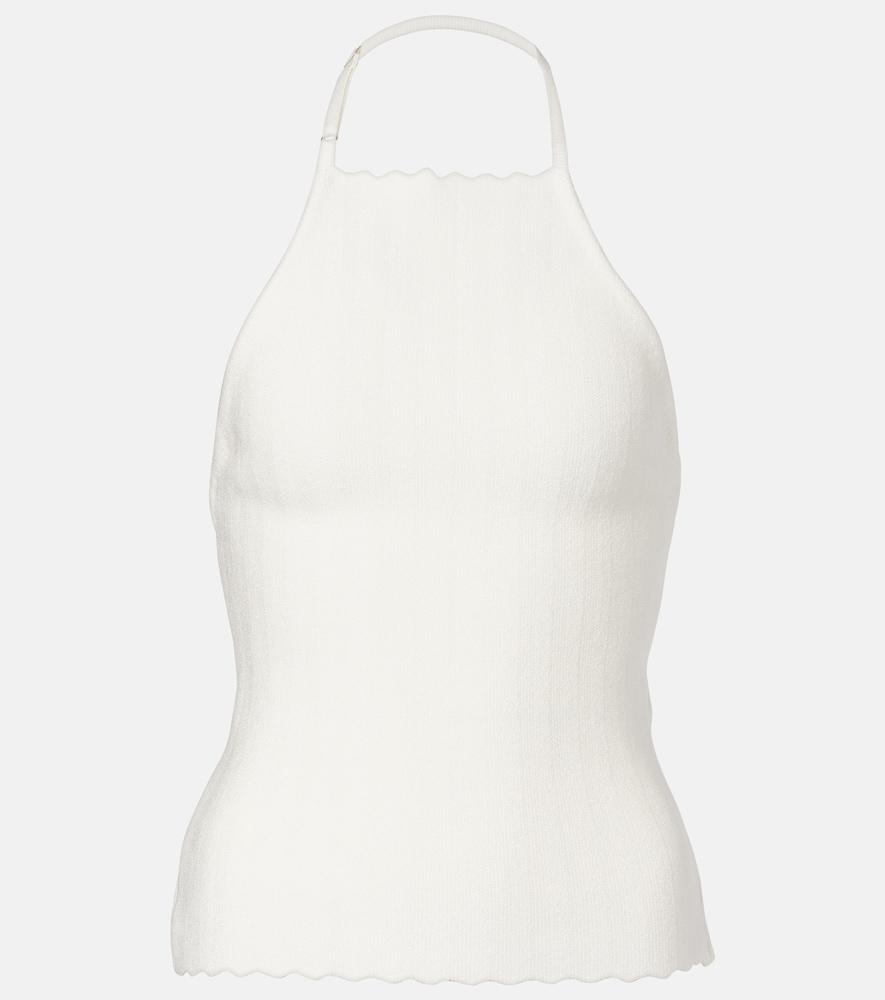 jacquemus tablier knitted halterneck top
