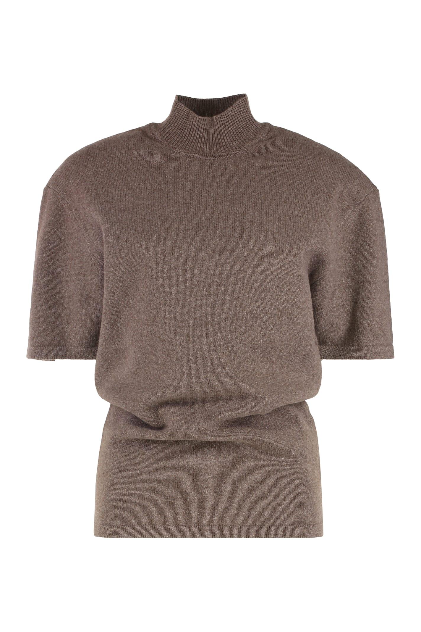 jacquemus top in knit chestnut