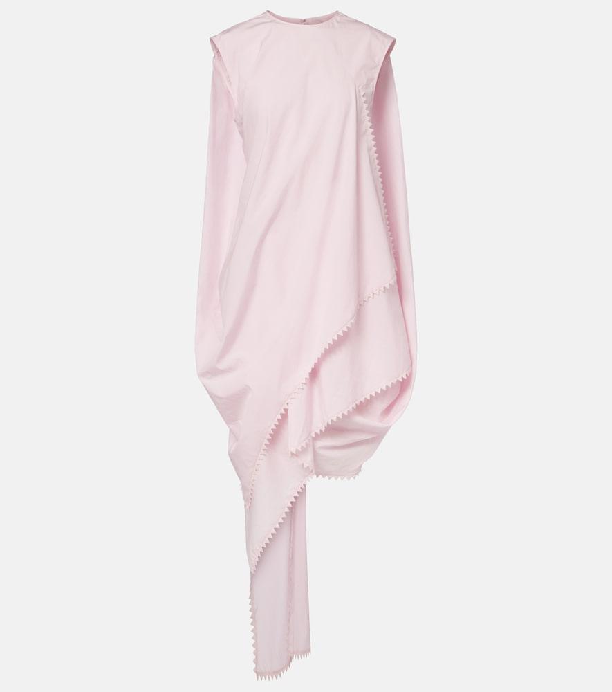 jacquemus traversin asymmetric cotton poplin minidress