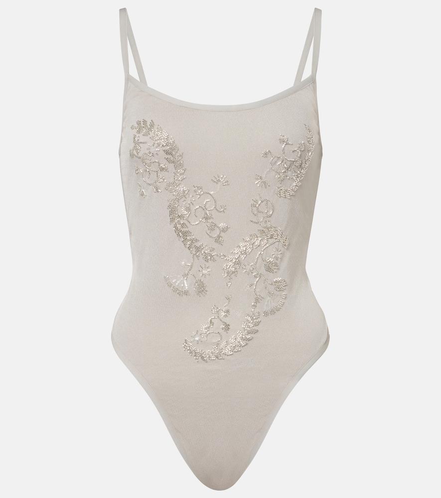 jacques wei beaded bodysuit