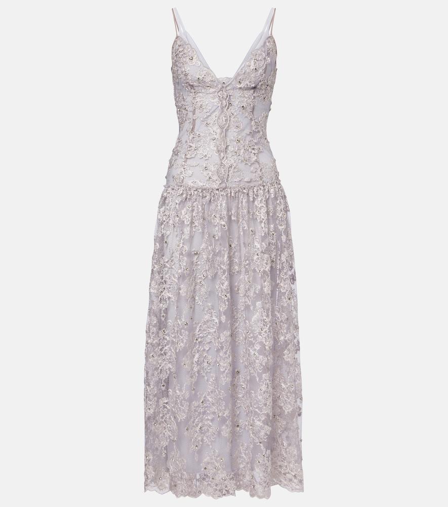 jacques wei embellished lace cocktail dress