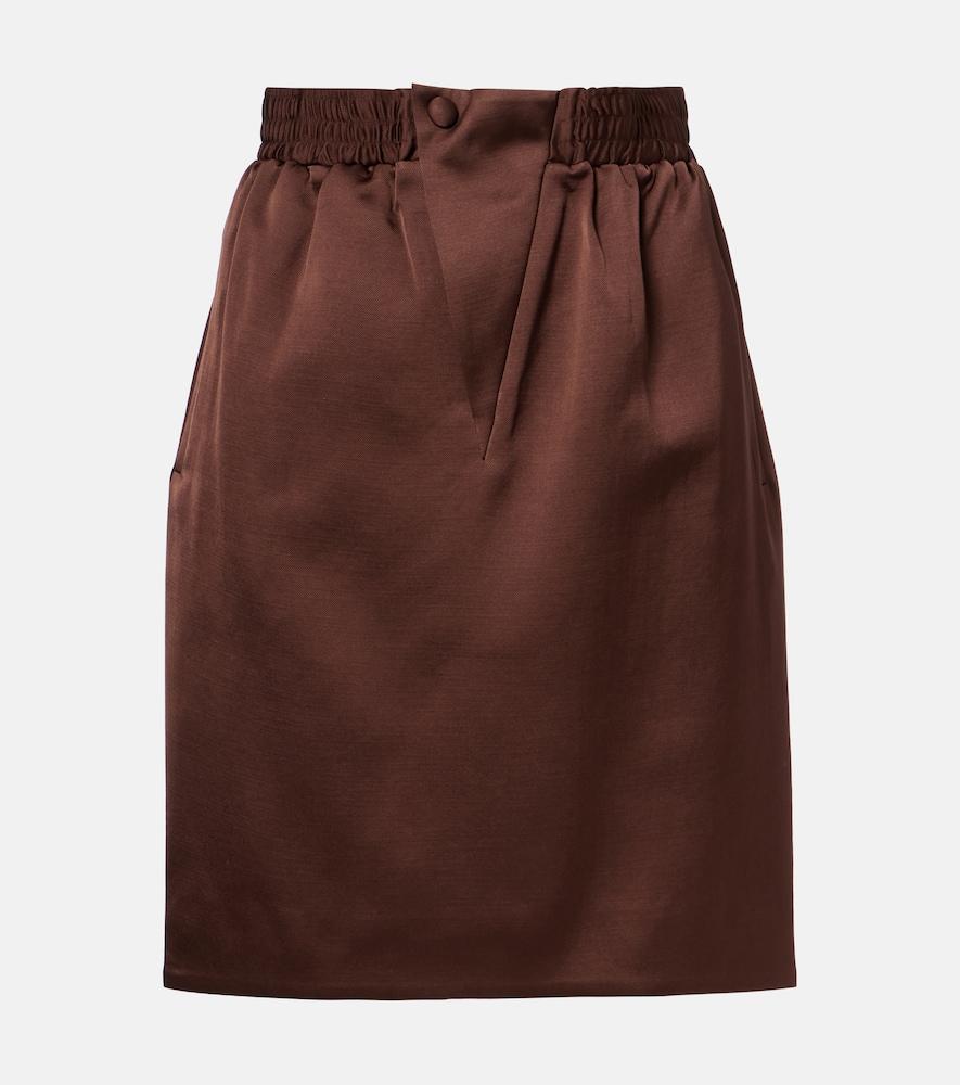 jacques wei satin pencil skirt